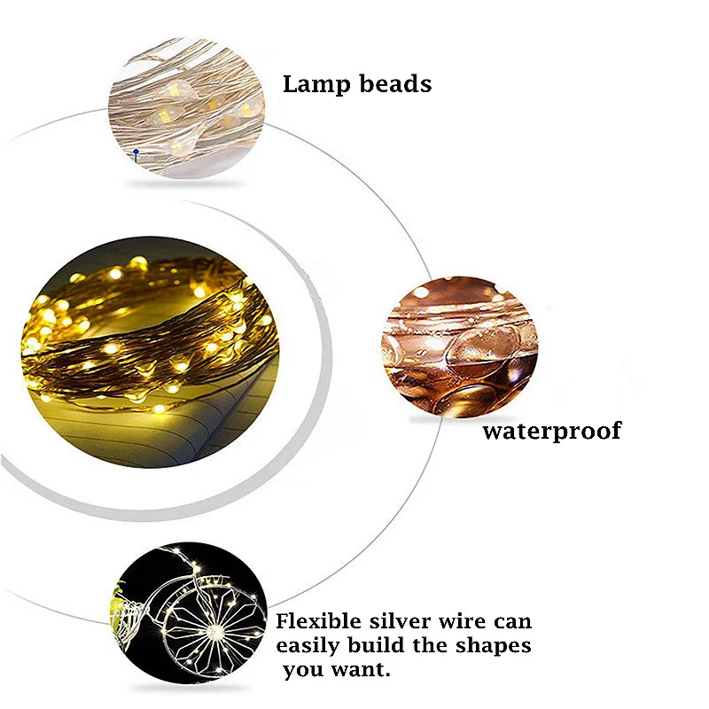 10m RGB 16 Colors USB 100 LED String Light Remote Control LED Strip Light for Garden Wedding Yard Christmas Decoration Light