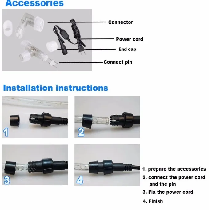12V/24V LED Standard Neon Light Multicolor Single Side 180 Degree Waterproof