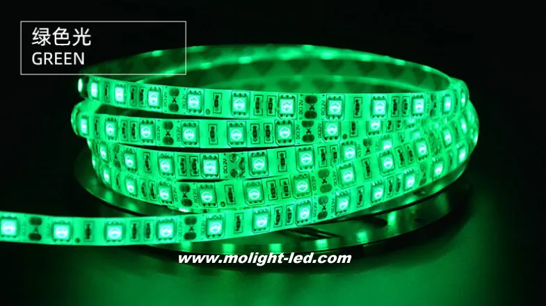 12V/24V Tira LED Verde SMD5050 300LED Cinta LED Green Flexible LED Strip