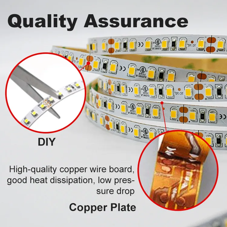 12V 2835 120LED/M 8mm IP20 2700K-6500K CRI90 CRI95 CRI97 CRI98 LED+Strip+Lights LED Strip Light