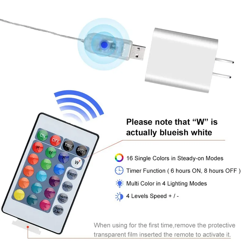 16 Colors Changing RGB USB 5V 5m 10m Remote Control LED Strip Light for Bedroom Party Wedding Xmas