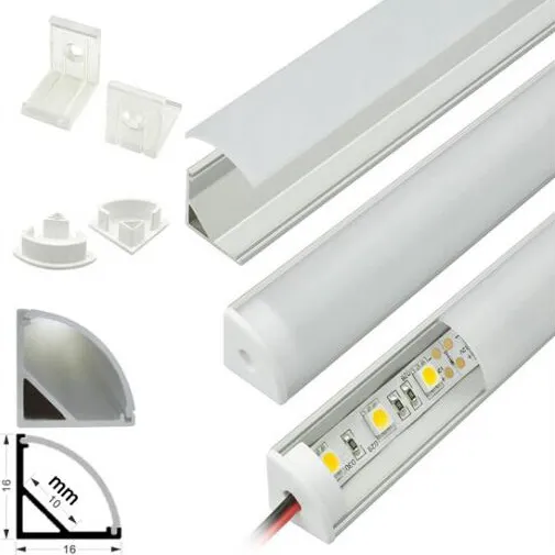 1616 1919 V-Shape Corner Aluminium Profile LED Linear Light for Cabinet Light