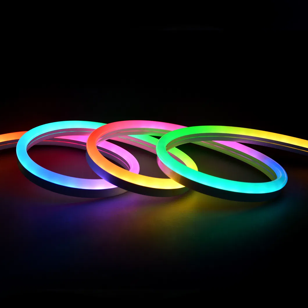 180 Degree Top View Lighting 13*13mm Silicone LED Channel Neon Tube Light