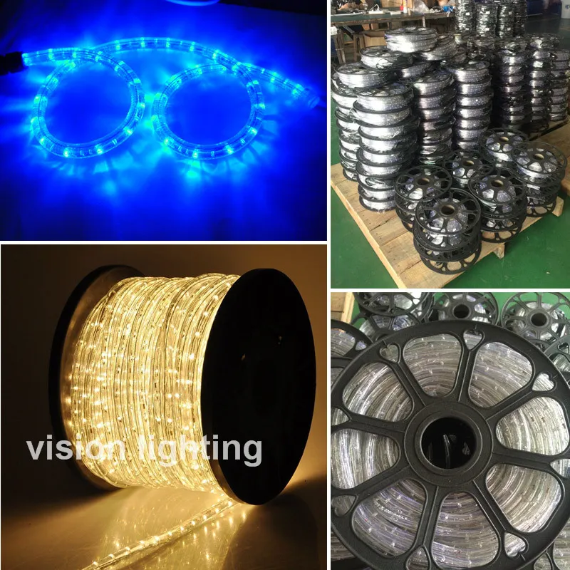 2 Wires Outdoor 24V Warmwhite LED Rope Light