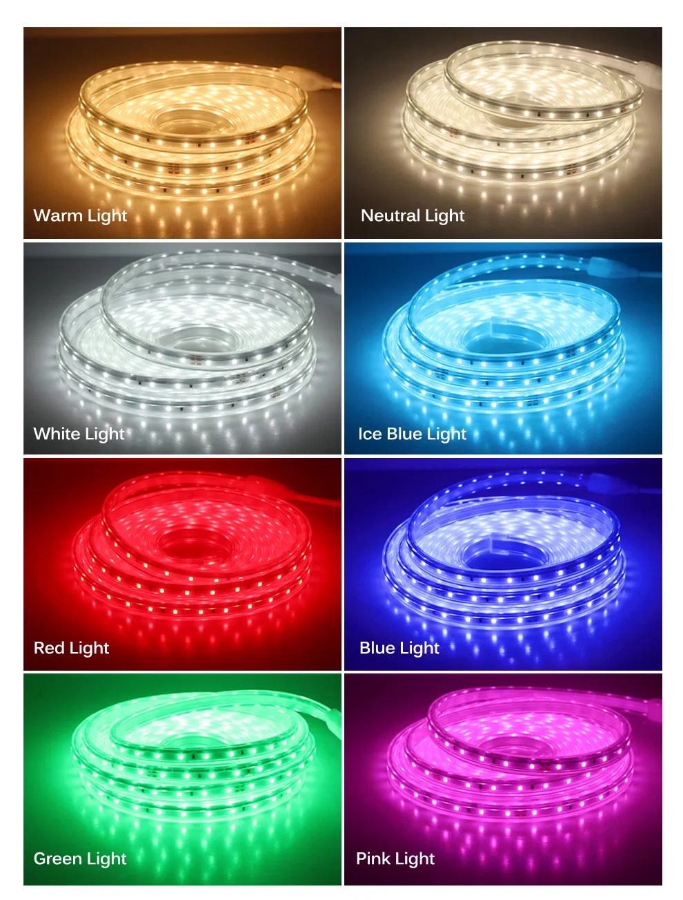 90 SMD2835 safety High Bright Outdoor Waterproof Flexible LED Rope Strip Light