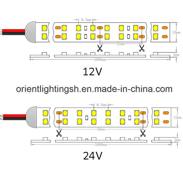 Ce UL Double Line Epistar LED Strip Light SMD1210