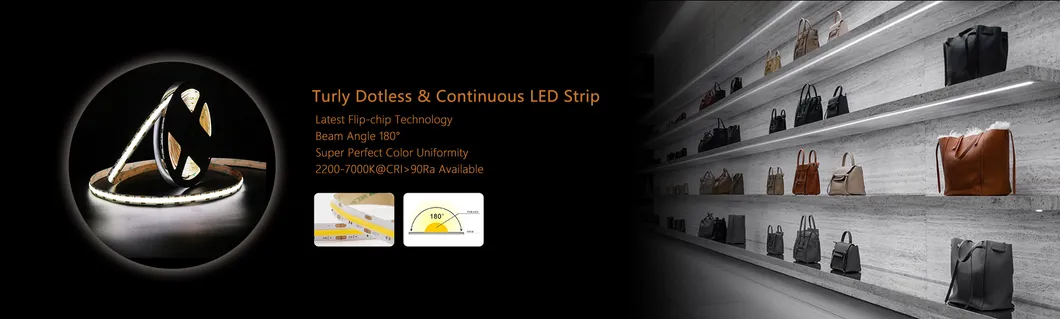DC24V Dotless Continous Ligting RGB COB LED Strip Light