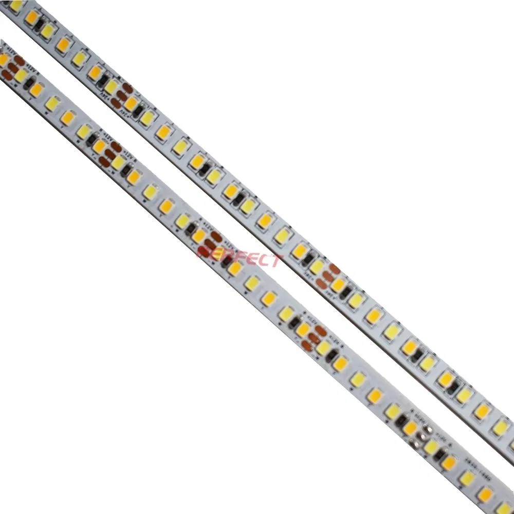 Dim to Warm CCT Adjustable LED Strip SMD2835 168LEDs/M Strip Light From 6500K to 1800K with Any Dimmer