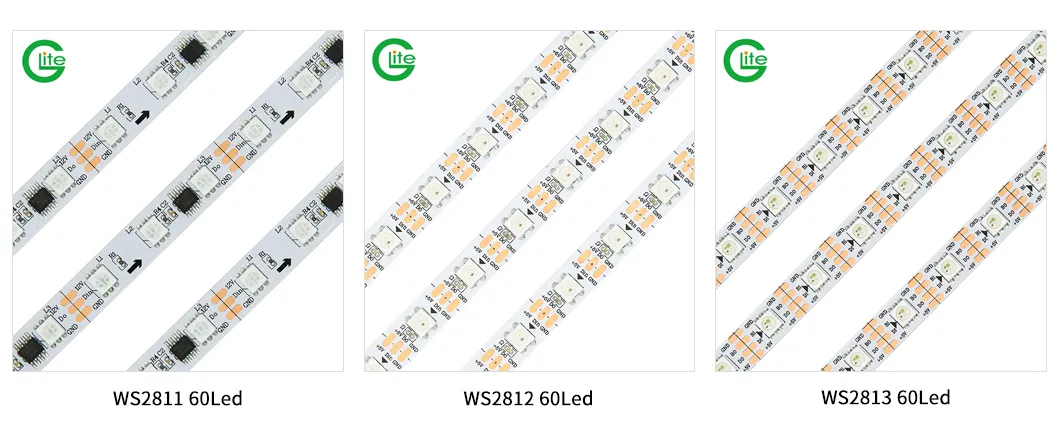 High Quality CE RoHS Addressable 2812 60LEDs Pixel Outdoor Lighting LED Strip Light Ws2812