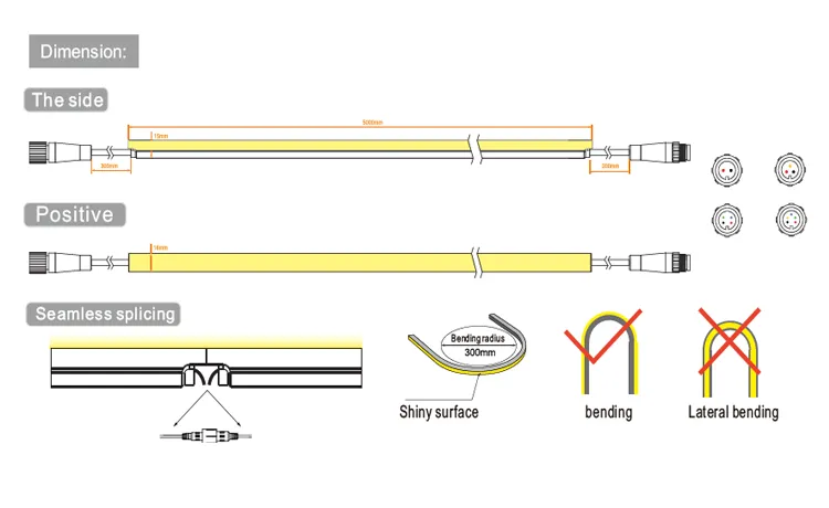 IP68 Waterproof Outdoor & Indoor PU Neon Flexible LED Neon Light