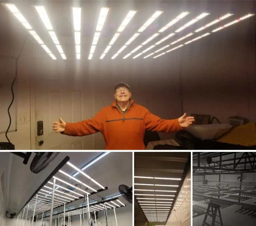 Perfect LED 830W 10 Light Bars Full Spectrum Far Red IR LED Grow Light Sam-Sung LED Chips