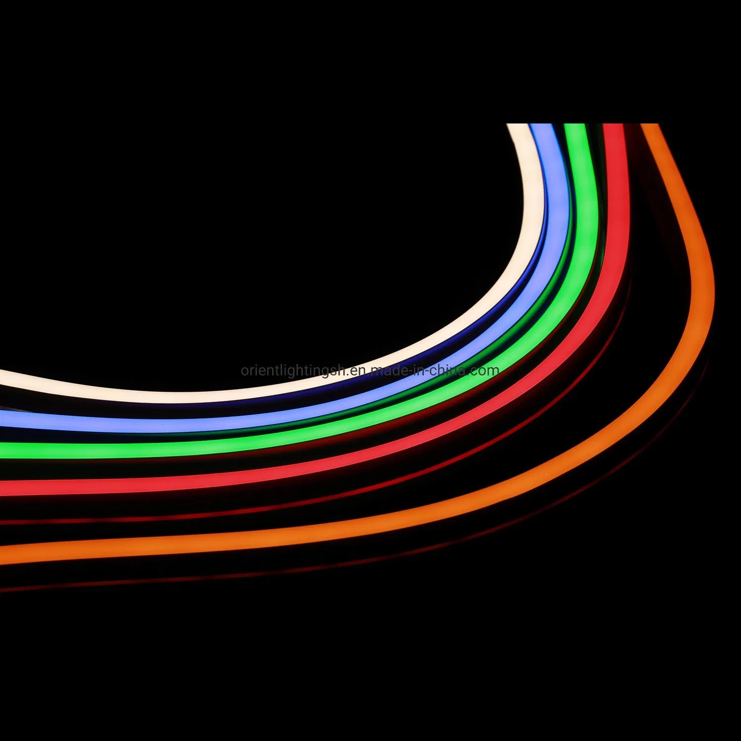 RGB Silicone LED Neon Front View 1615 Decoration Lighting