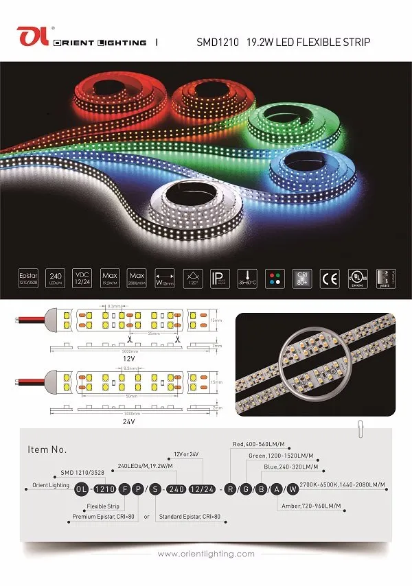 UL Ce SMD1210 (3528) High Power LED Strip Light
