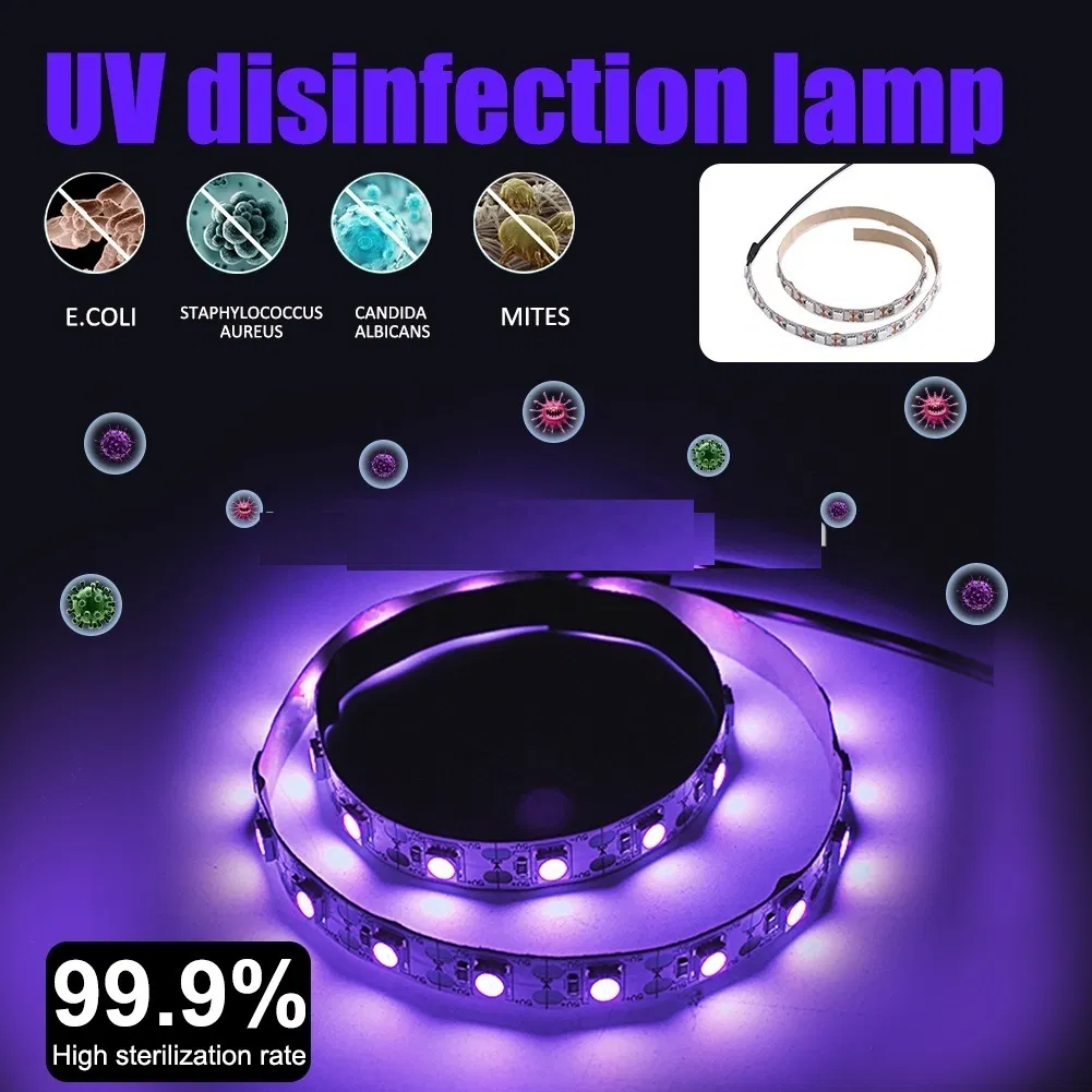 UVC LED 254nm 265nm 275nm LED Bar Light, UVB 280nm 305nm 315nm LED Strip. 380nm 365nm UVA LED Strip Light Ultra Violet LED